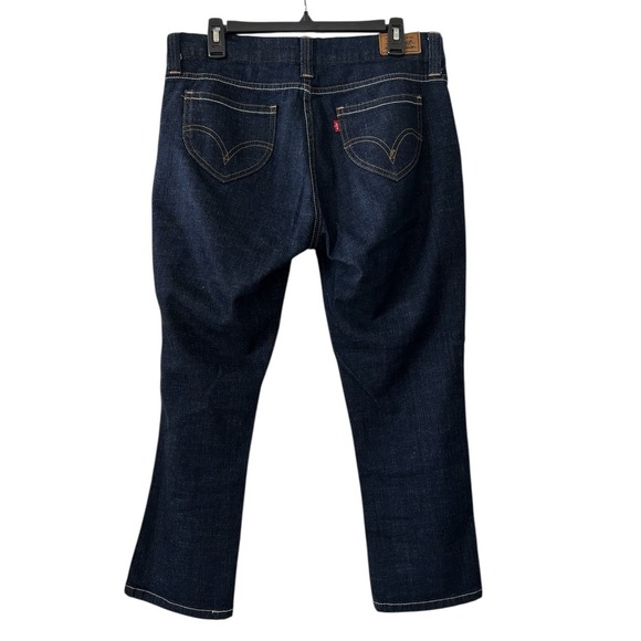 Levi's 545 Low Straight Crop Denim Blue Jeans Size 10 - Picture 2 of 8